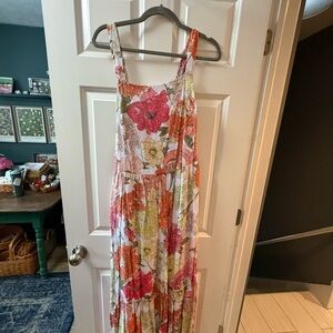 Lane Bryant Pastel Floral Crossback Dress